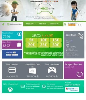 Online videogame shop